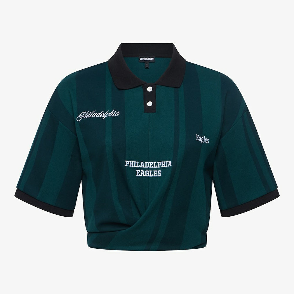 Philadelphia Eagles Off Season Women's Rugby T-Shirt - Midnight Green - NFL
