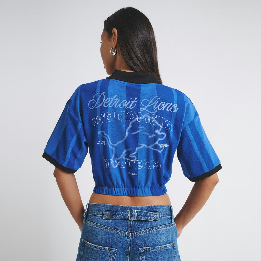 Detroit Lions Off Season Women's Rugby T-Shirt - Blue - NFL