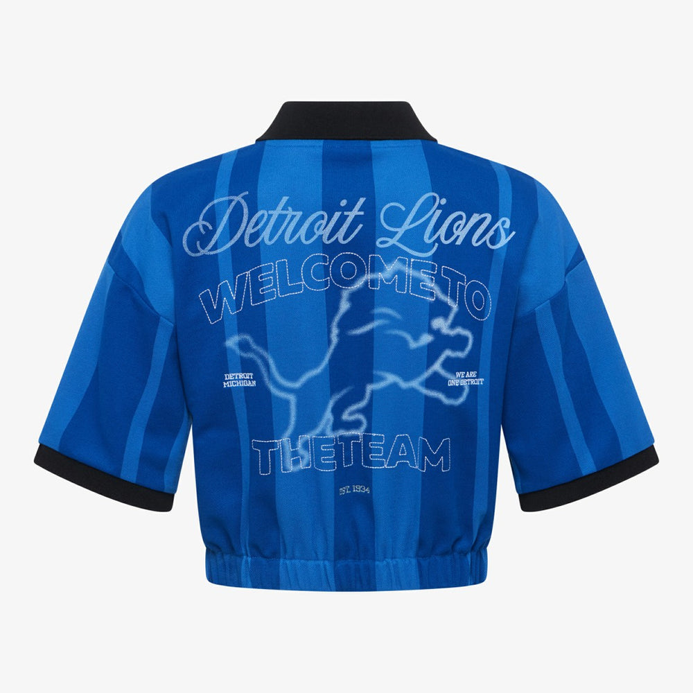 Detroit Lions Off Season Women's Rugby T-Shirt - Blue - NFL