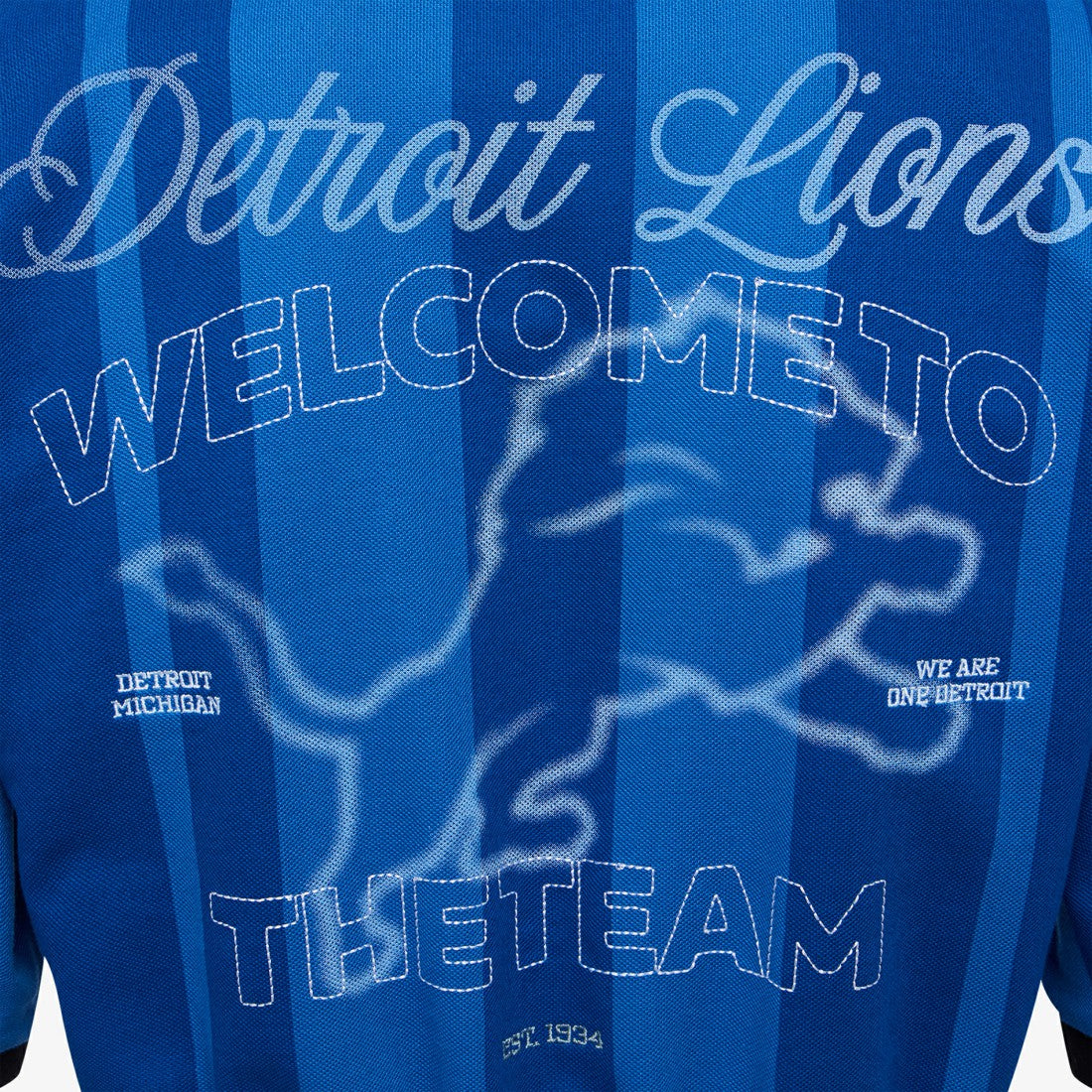 Detroit Lions Off Season Women's Rugby T-Shirt - Blue - NFL