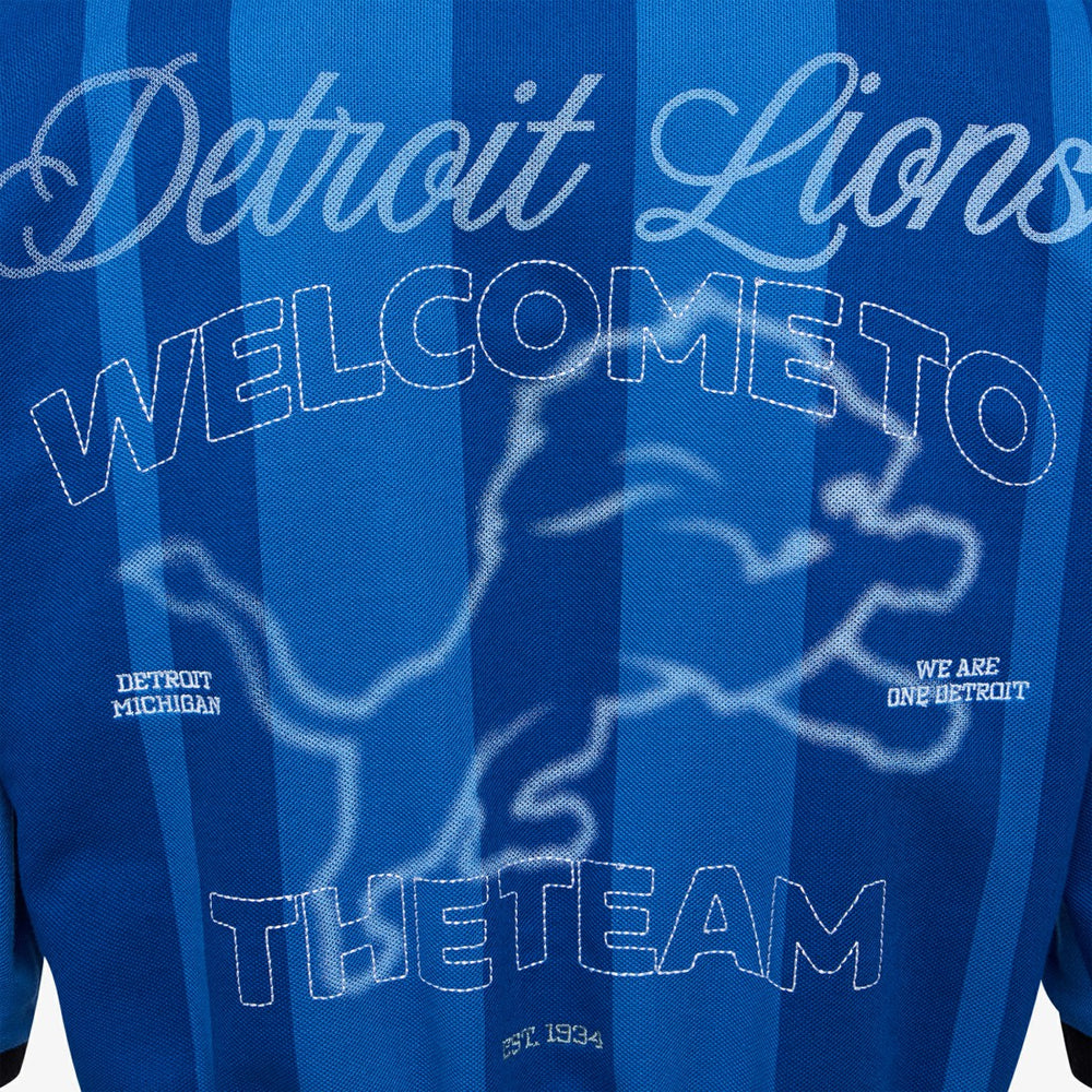 Detroit Lions Off Season Women's Rugby T-Shirt - Blue - NFL