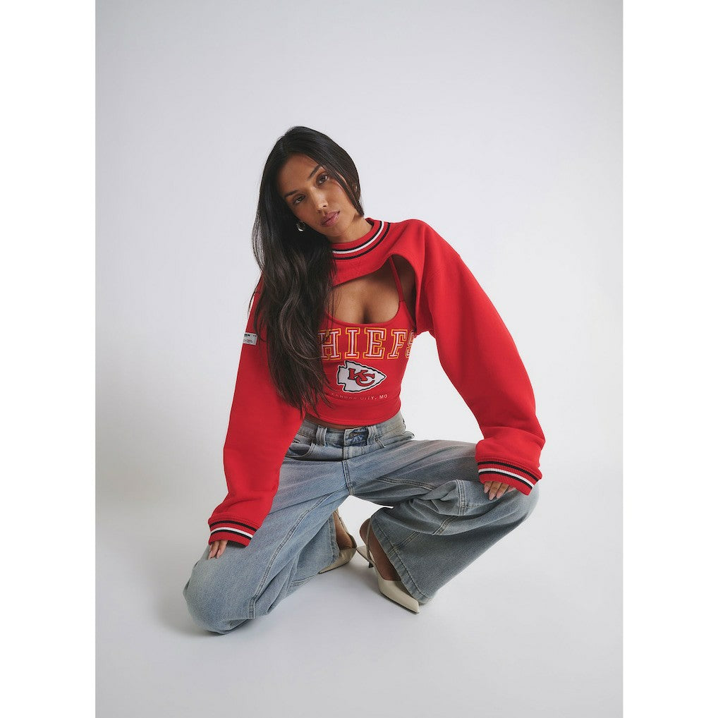 Kansas City Chiefs Off Season Women's Fleece Shrug Cami - Red - NFL