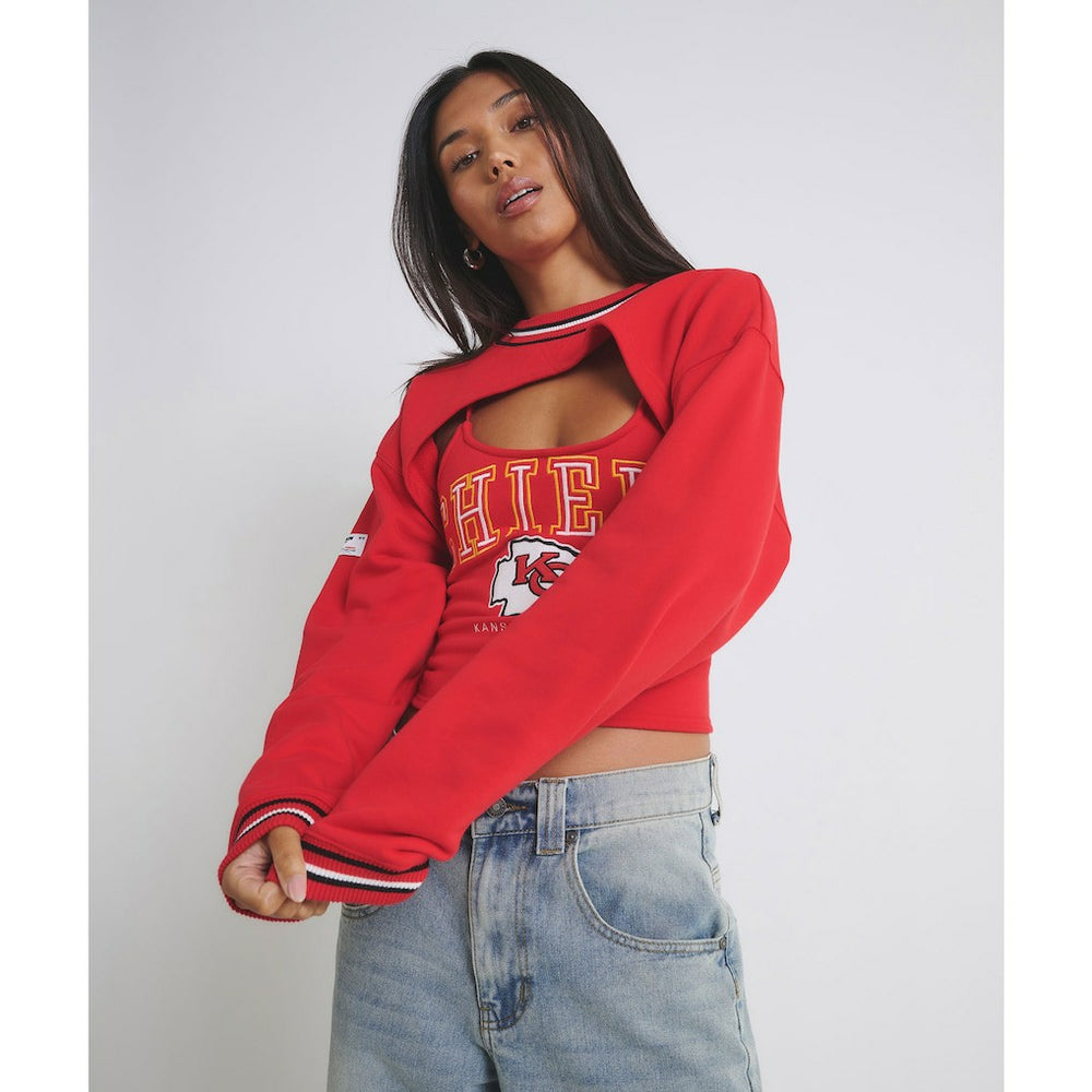 Kansas City Chiefs Off Season Women's Fleece Shrug Cami - Red - NFL