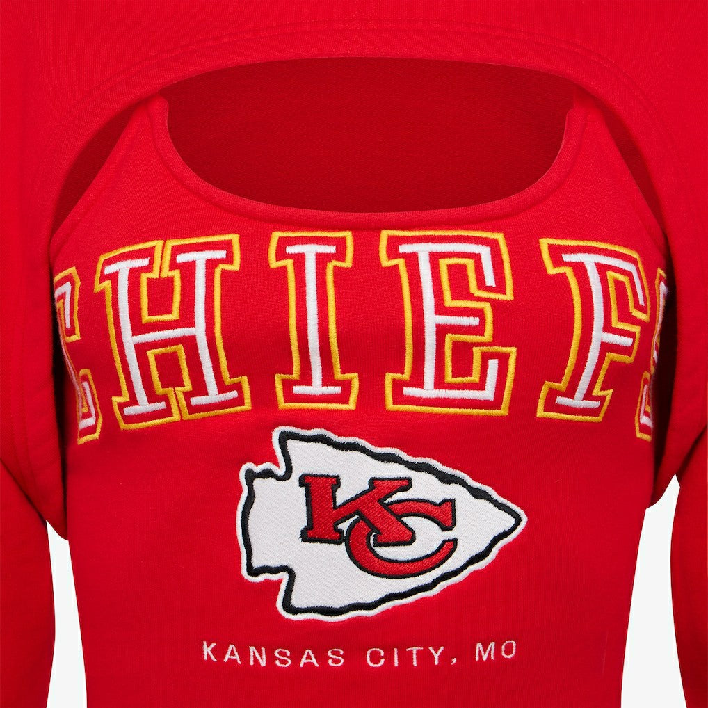Kansas City Chiefs Off Season Women's Fleece Shrug Cami - Red - NFL