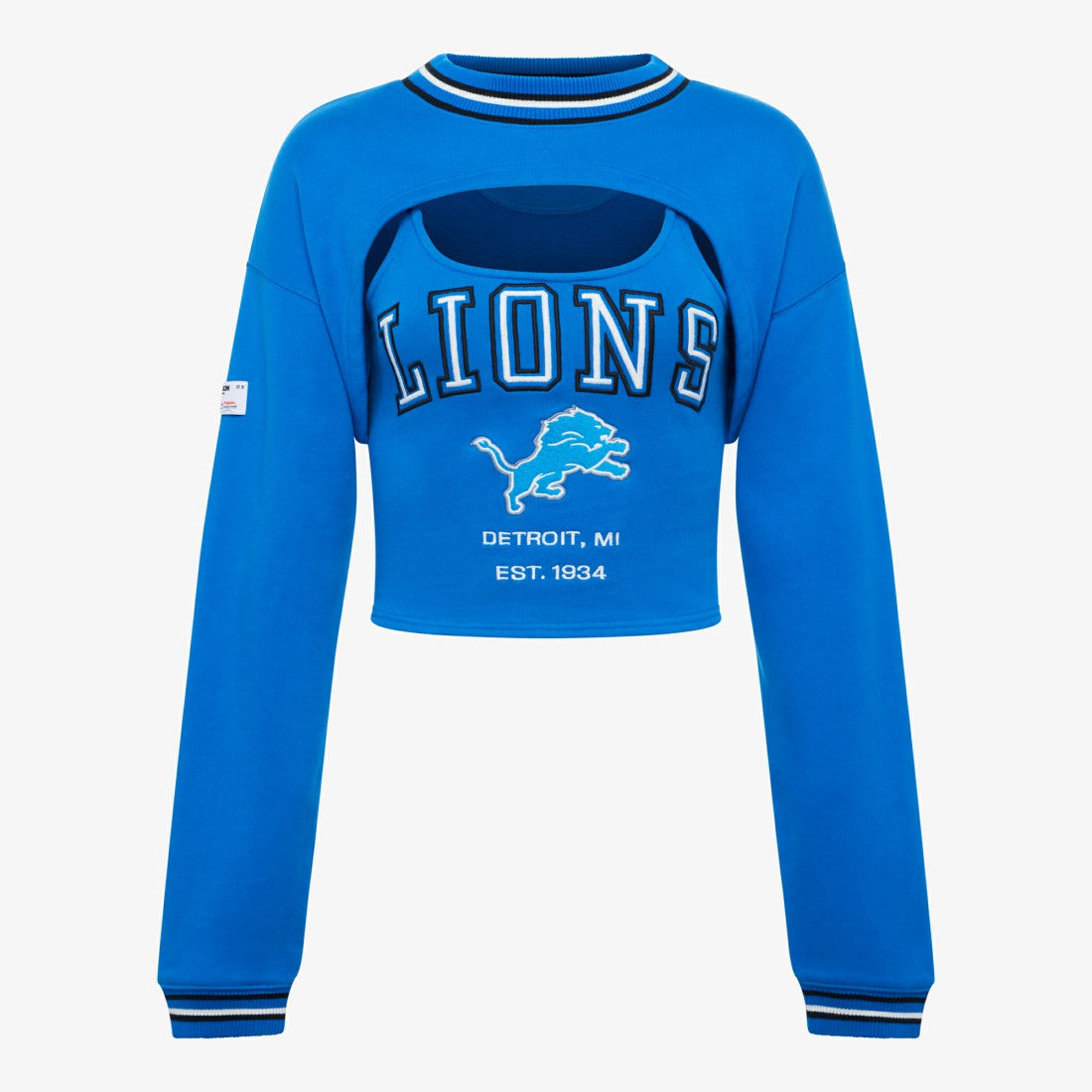 Detroit Lions Off Season Women's Fleece Shrug Cami - Blue - NFL