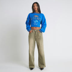 Detroit Lions Off Season Women's Fleece Shrug Cami - Blue - NFL