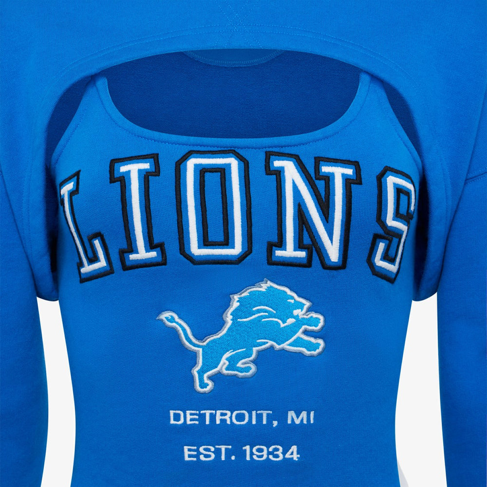 Detroit Lions Off Season Women's Fleece Shrug Cami - Blue - NFL