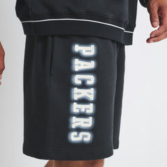 Green Bay Packers Off Season Unisex Fleece Shorts - Black - NFL