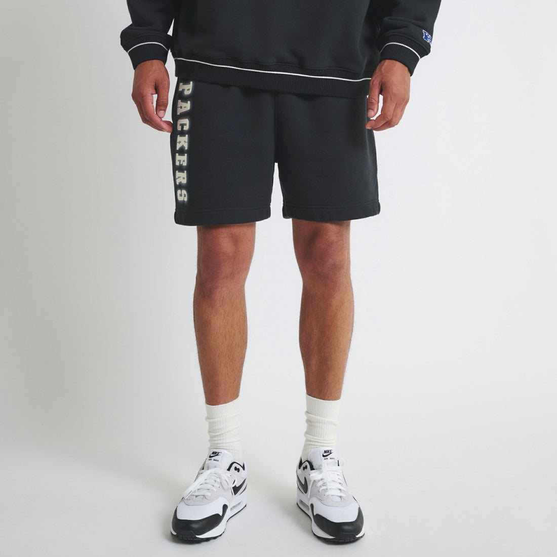 Green Bay Packers Off Season Unisex Fleece Shorts - Black - NFL