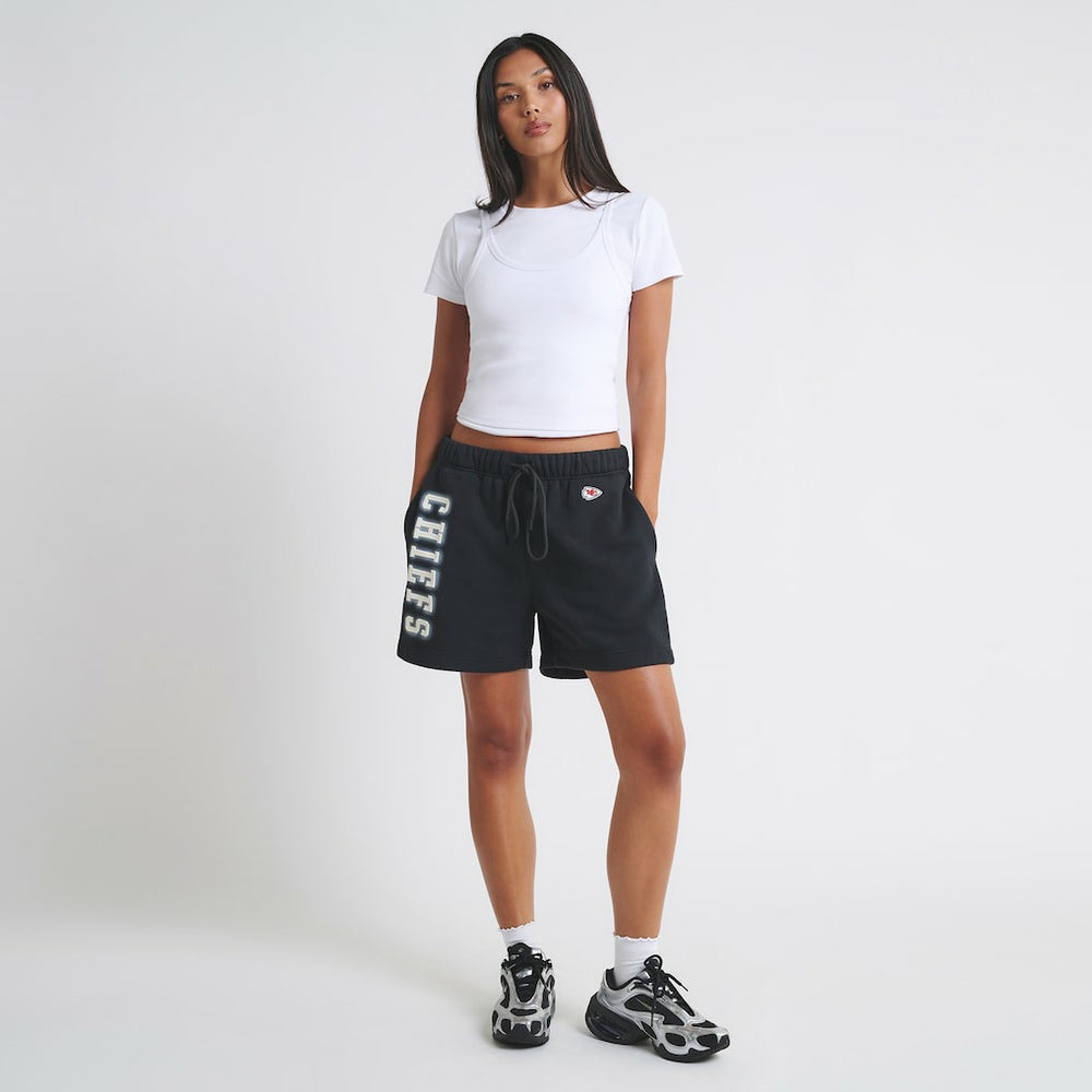Kansas City Chiefs Off Season Unisex Fleece Shorts - Black - NFL