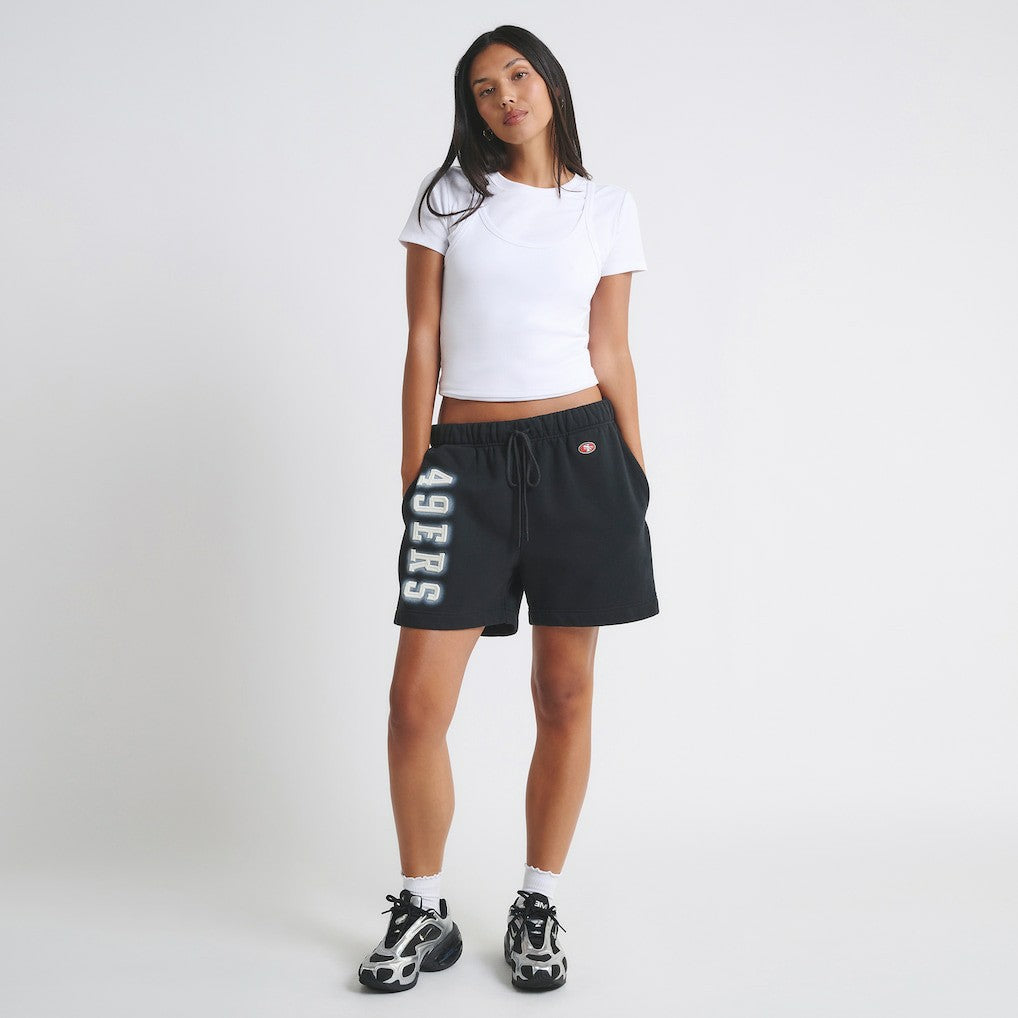 San Francisco 49ers Off Season Unisex Fleece Shorts - Black - NFL