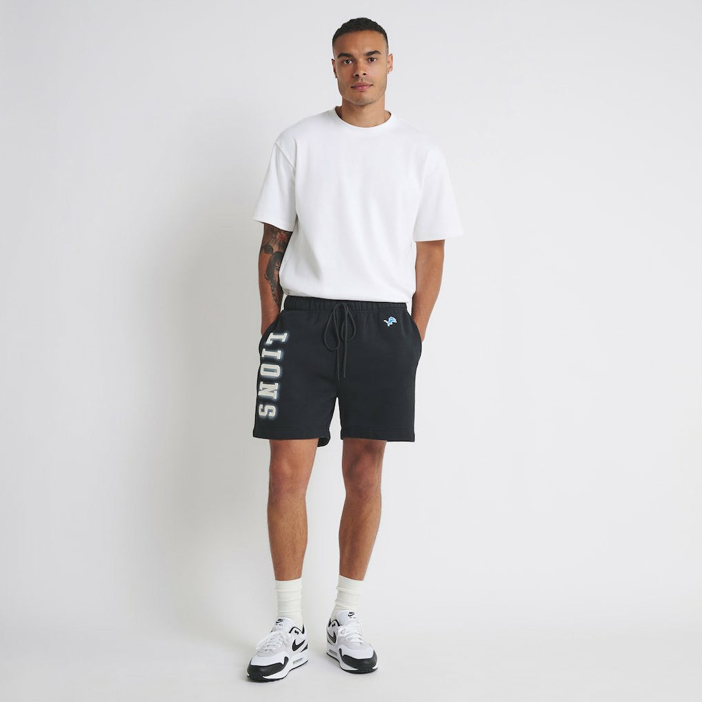 Detroit Lions Off Season Unisex Fleece Shorts - Black - NFL