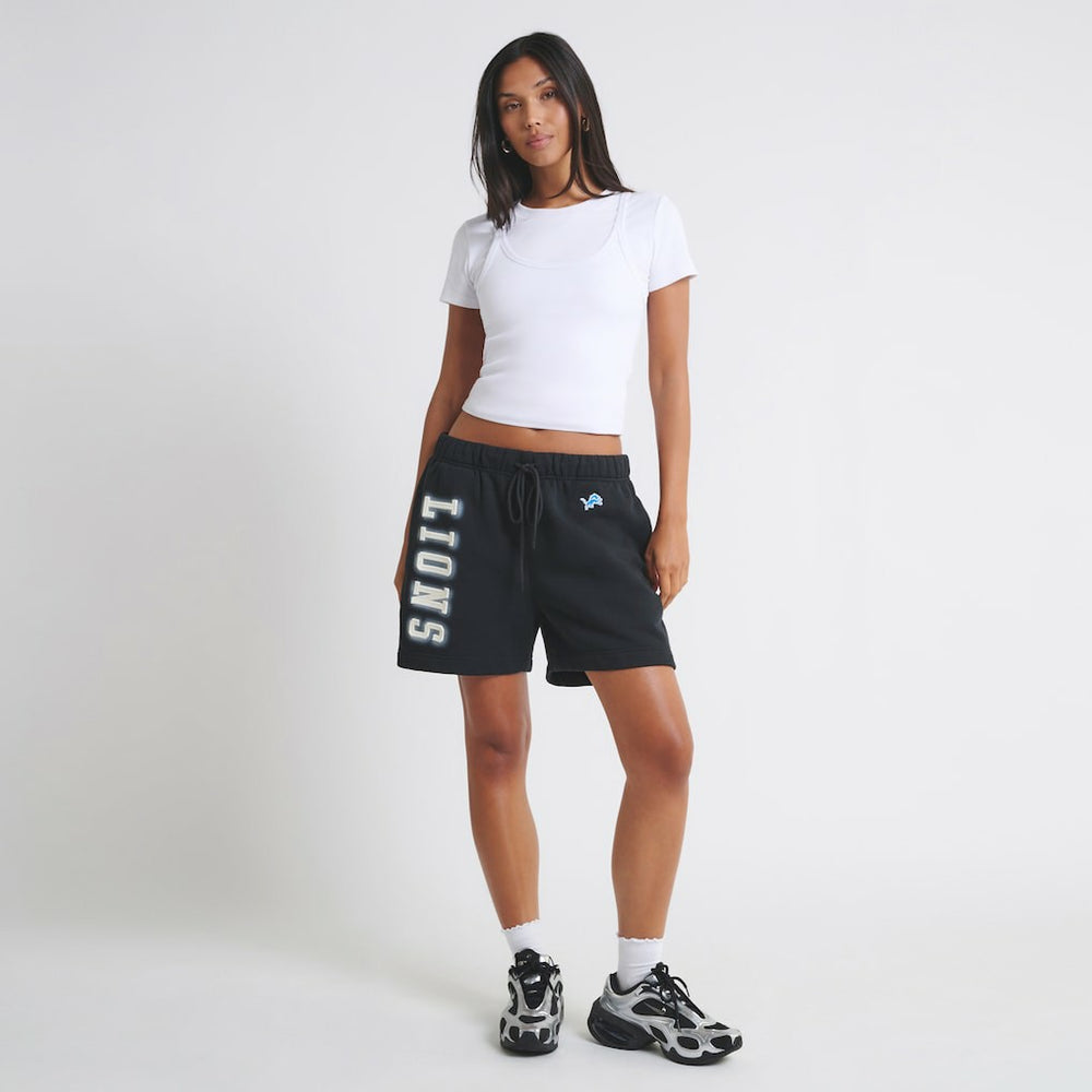 Detroit Lions Off Season Unisex Fleece Shorts - Black - NFL