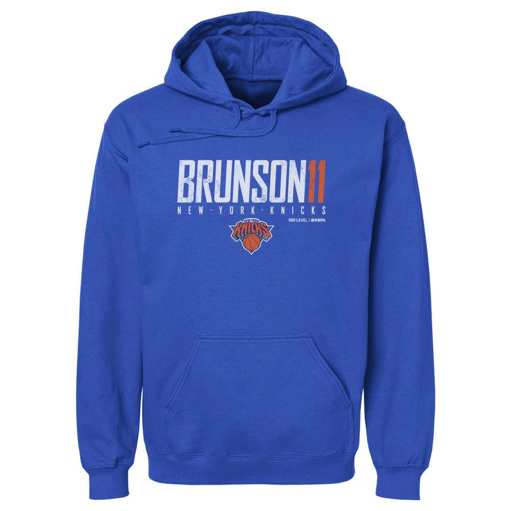 Jalen Brunson New York Knicks 500 Level Elite Pullover Hoodie Blue