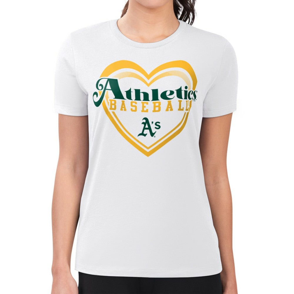 Athletics G-III 4Her by Carl Banks Women's Super-Slim Fit Lightweight Double Heart T-Shirt Near Me