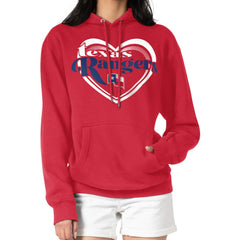 Texas Rangers G-III 4Her by Carl Banks Women's Double Heart Fleece Pullover Hoodie Near Me