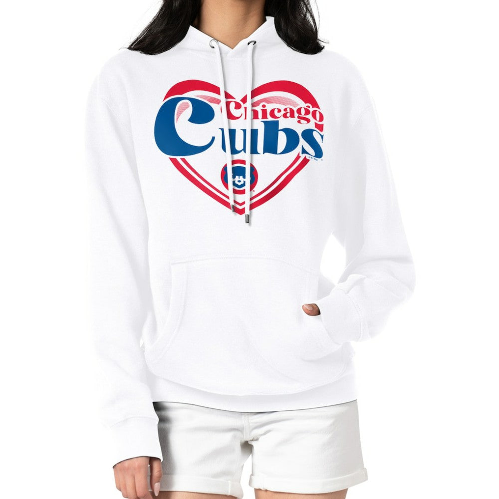 Chicago Cubs G-III 4Her by Carl Banks Women's Double Heart Fleece Pullover Hoodie Online
