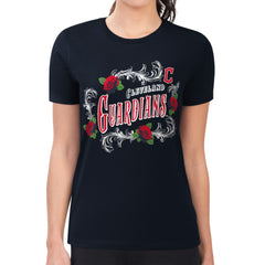 Cleveland Guardians G-III 4Her by Carl Banks Women's Super-Slim Fit Lightweight Retro Roses T-Shirt Discount