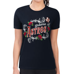 Houston Astros G-III 4Her by Carl Banks Women's Super-Slim Fit Lightweight Retro Roses T-Shirt for sale