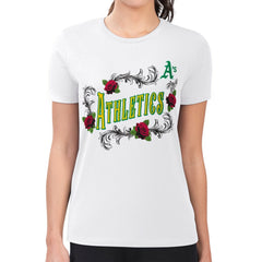 Athletics G-III 4Her by Carl Banks Women's Super-Slim Fit Lightweight Retro Roses T-Shirt Near Me