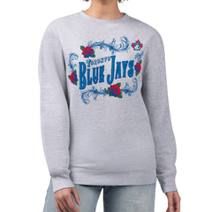 Toronto Blue Jays G-III 4Her by Carl Banks Women's Retro Roses Fleece Pullover Sweatshirt Discount