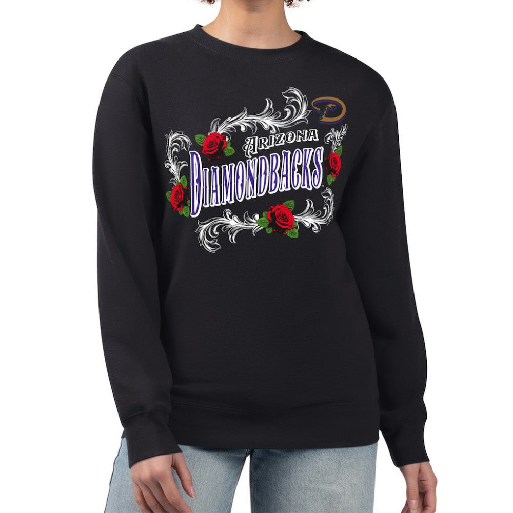 Arizona Diamondbacks G-III 4Her by Carl Banks Women's Retro Roses Fleece Pullover Sweatshirt for sale