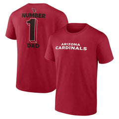 Arizona Cardinals #1 Dad Jersey T-Shirt - Cardinal - NFL