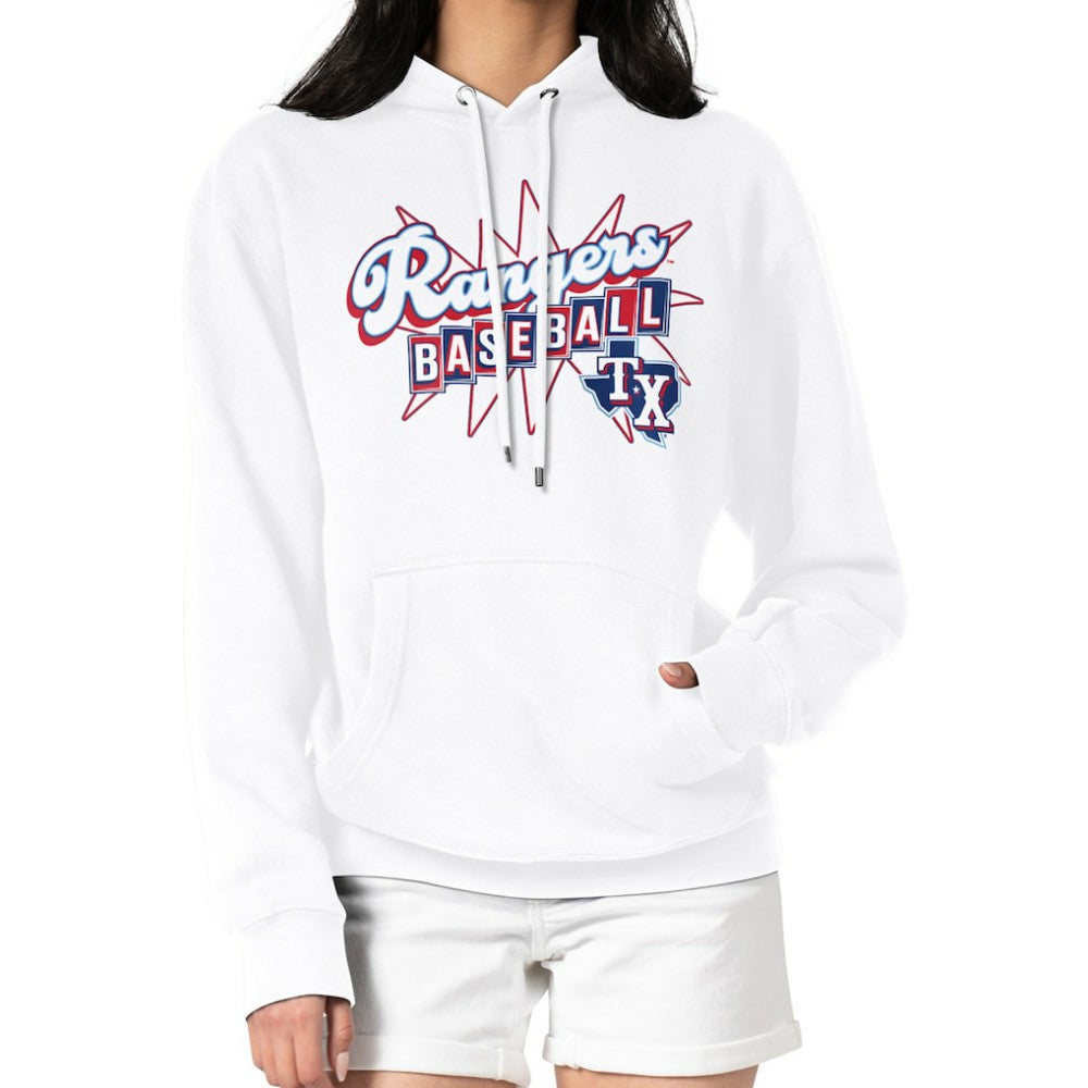 Texas Rangers Starter Women's Drive-In Pullover Hoodie Online