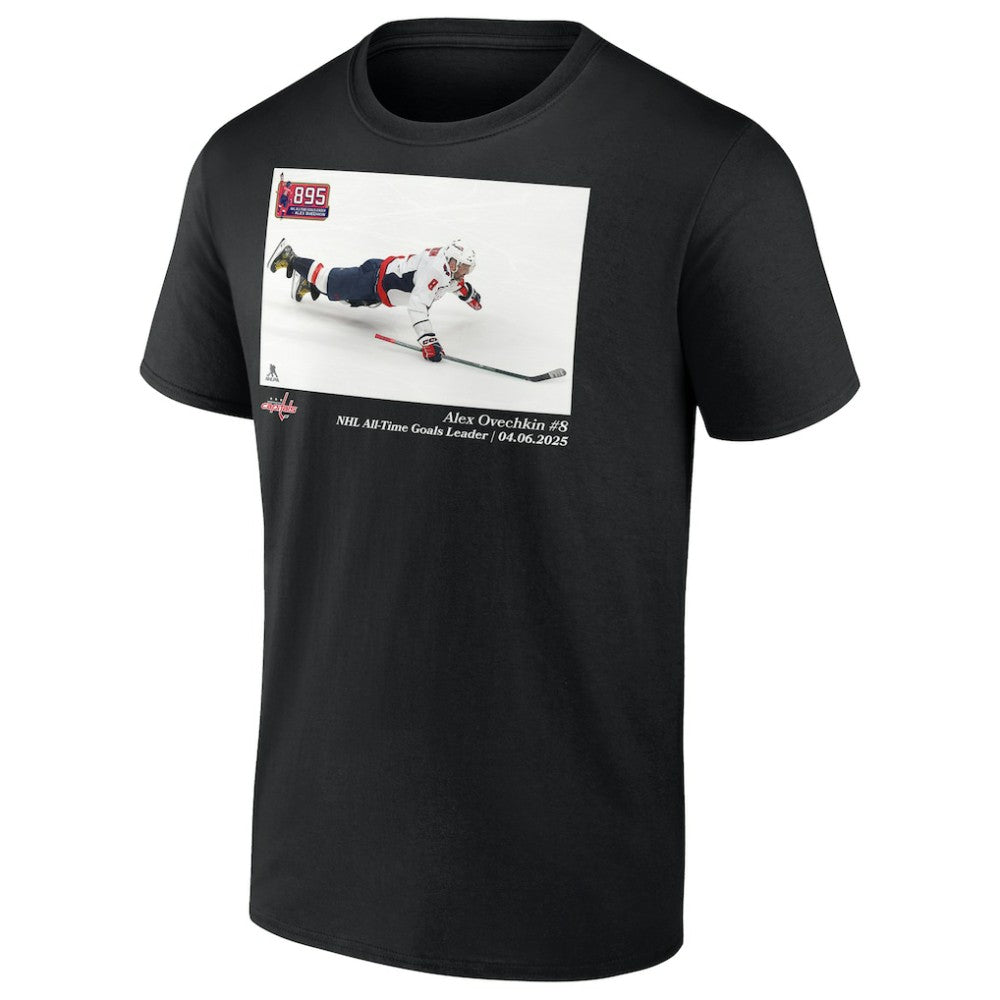 Alexander Ovechkin Washington Capitals NHL All-Time Goals Leader T-Shirt - Black | NHL Clearance