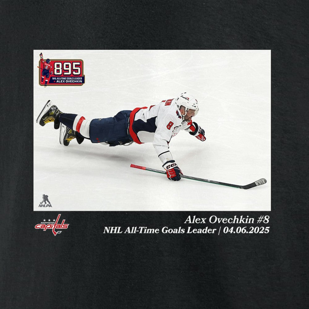 Alexander Ovechkin Washington Capitals NHL All-Time Goals Leader T-Shirt - Black | NHL Clearance