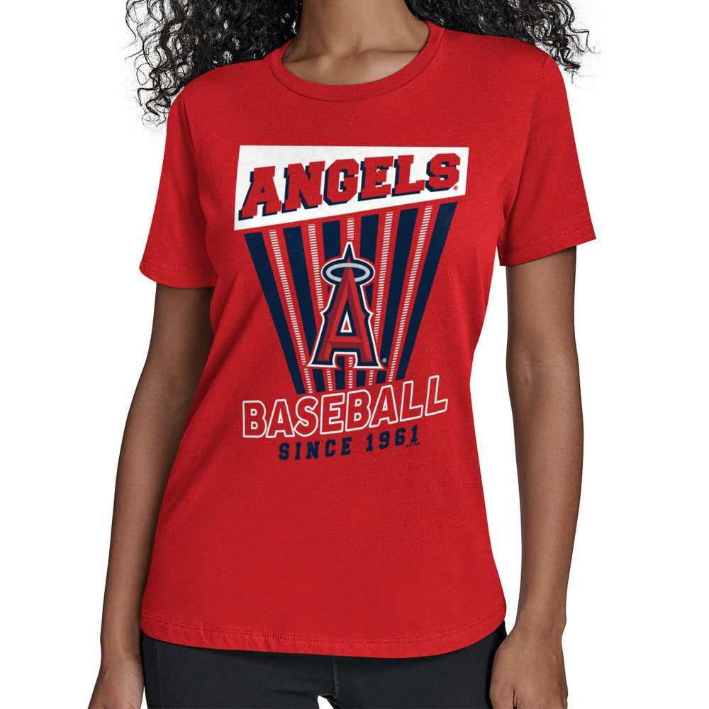 Los Angeles Angels Starter Women's Poster Print T-Shirt Outlet