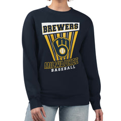 Milwaukee Brewers Starter Women's Poster Print Pullover Sweatshirt for sale