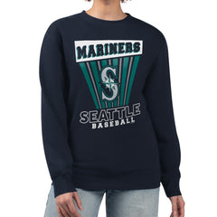 Seattle Mariners Starter Women's Poster Print Pullover Sweatshirt for sale