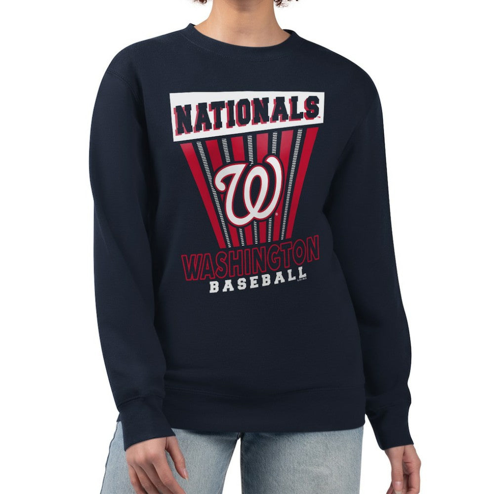 Washington Nationals Starter Women's Poster Print Pullover Sweatshirt Outlet
