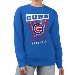 Chicago Cubs Starter Women's Poster Print Pullover Sweatshirt Sale