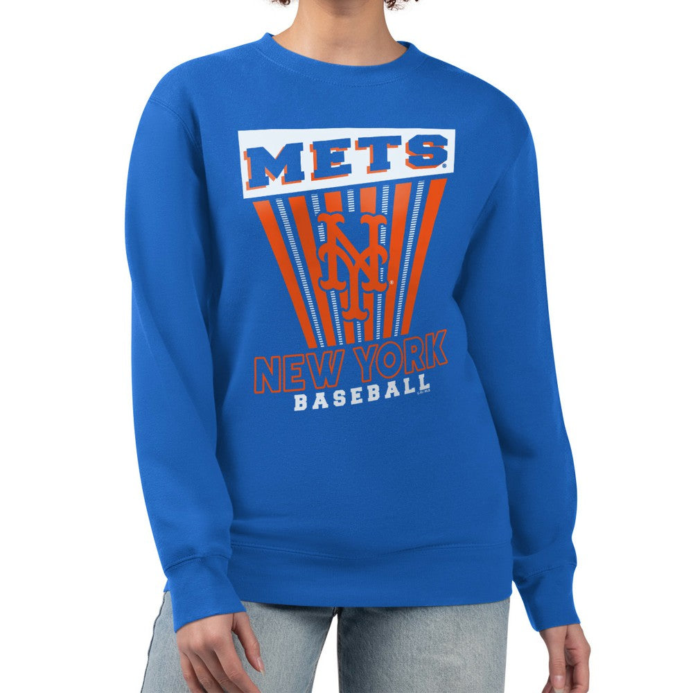 New York Mets Starter Women's Poster Print Pullover Sweatshirt Sale