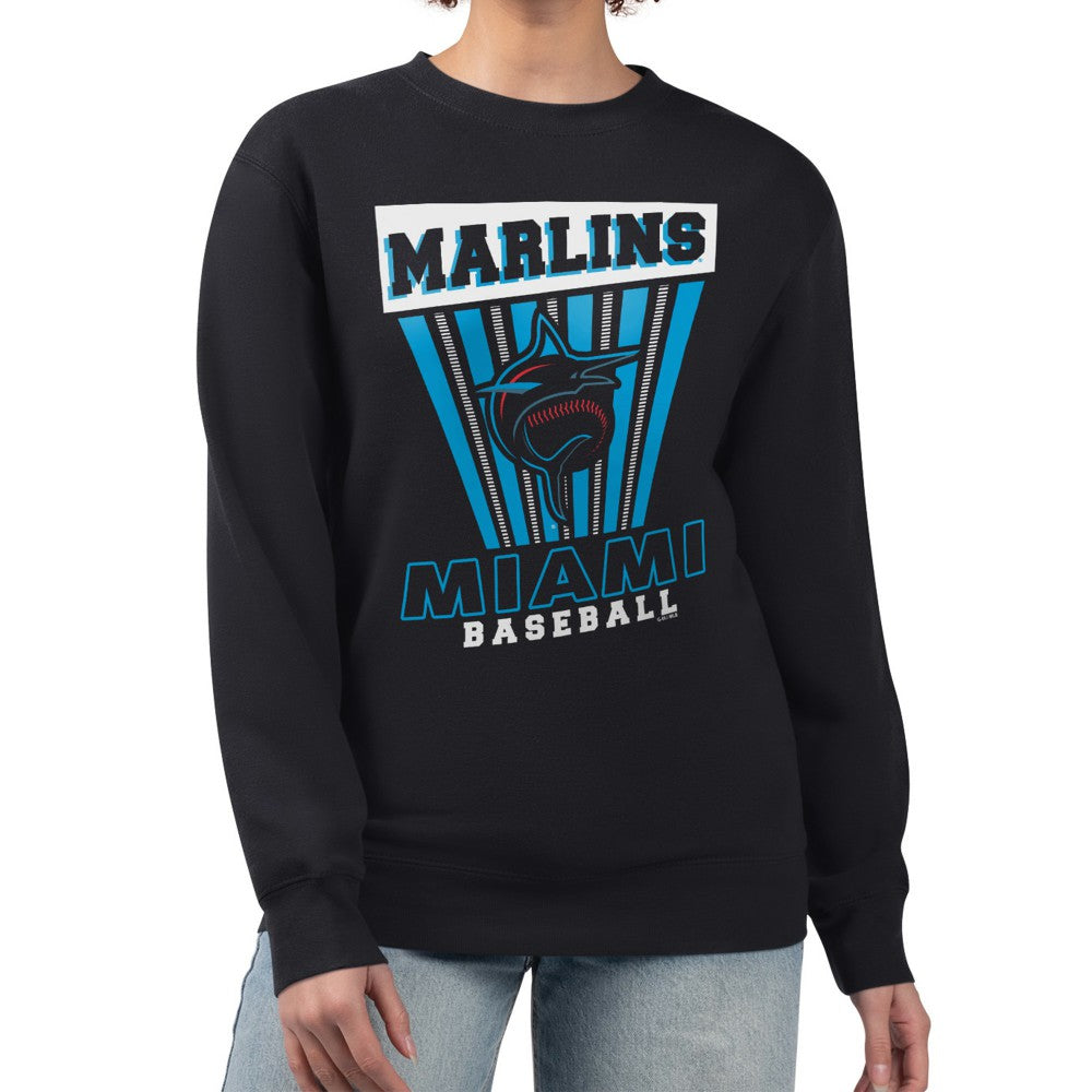 Miami Marlins Starter Women's Poster Print Pullover Sweatshirt Discount