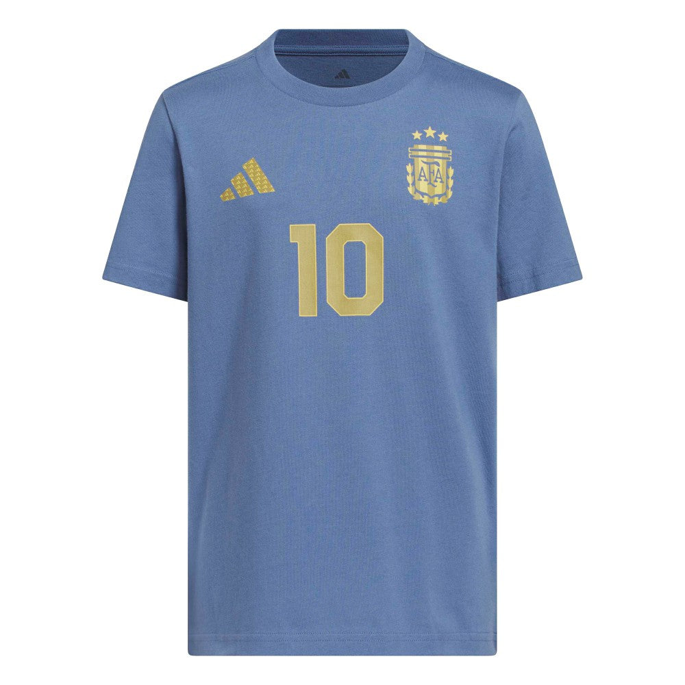 Adidas - Lionel Messi Argentina National Team Youth Name & Number T-Shirt - Blue
