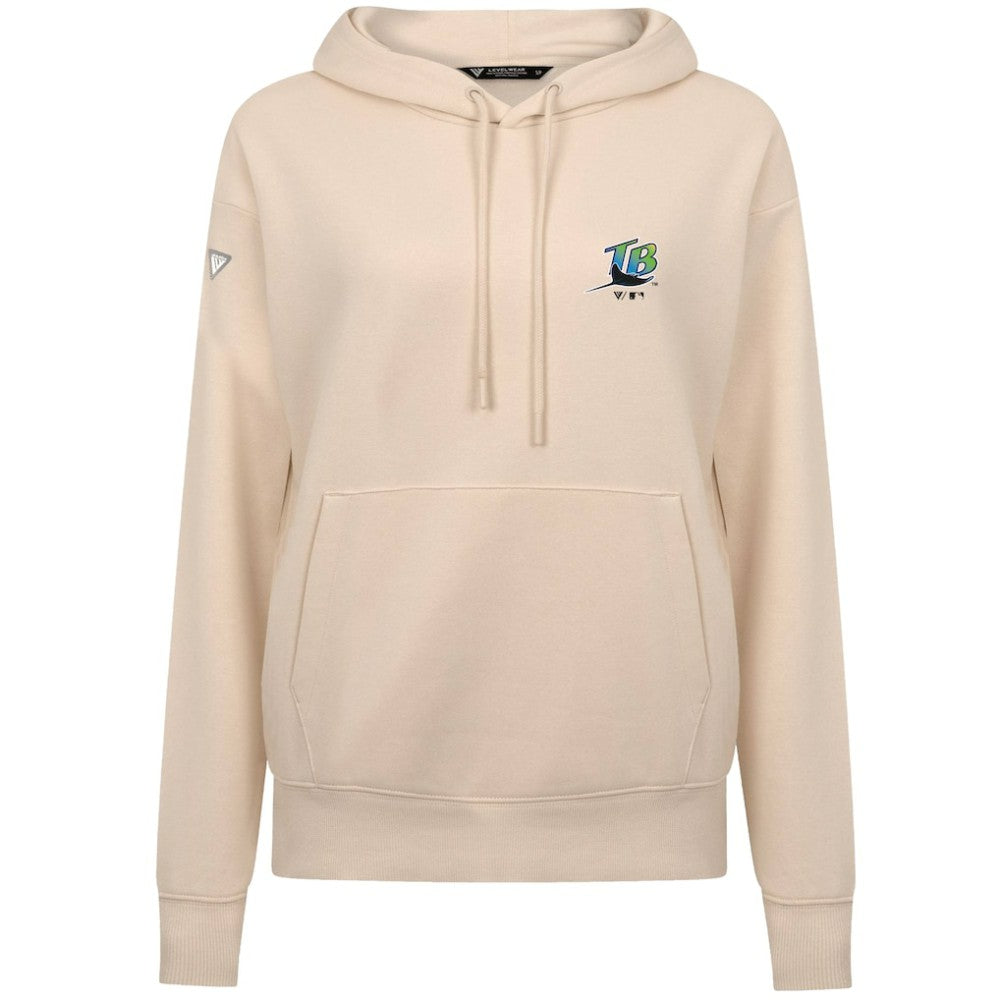 Tampa Bay Rays Levelwear Women's Cooperstown Collection Adorn Core Logo Pullover Hoodie Sale
