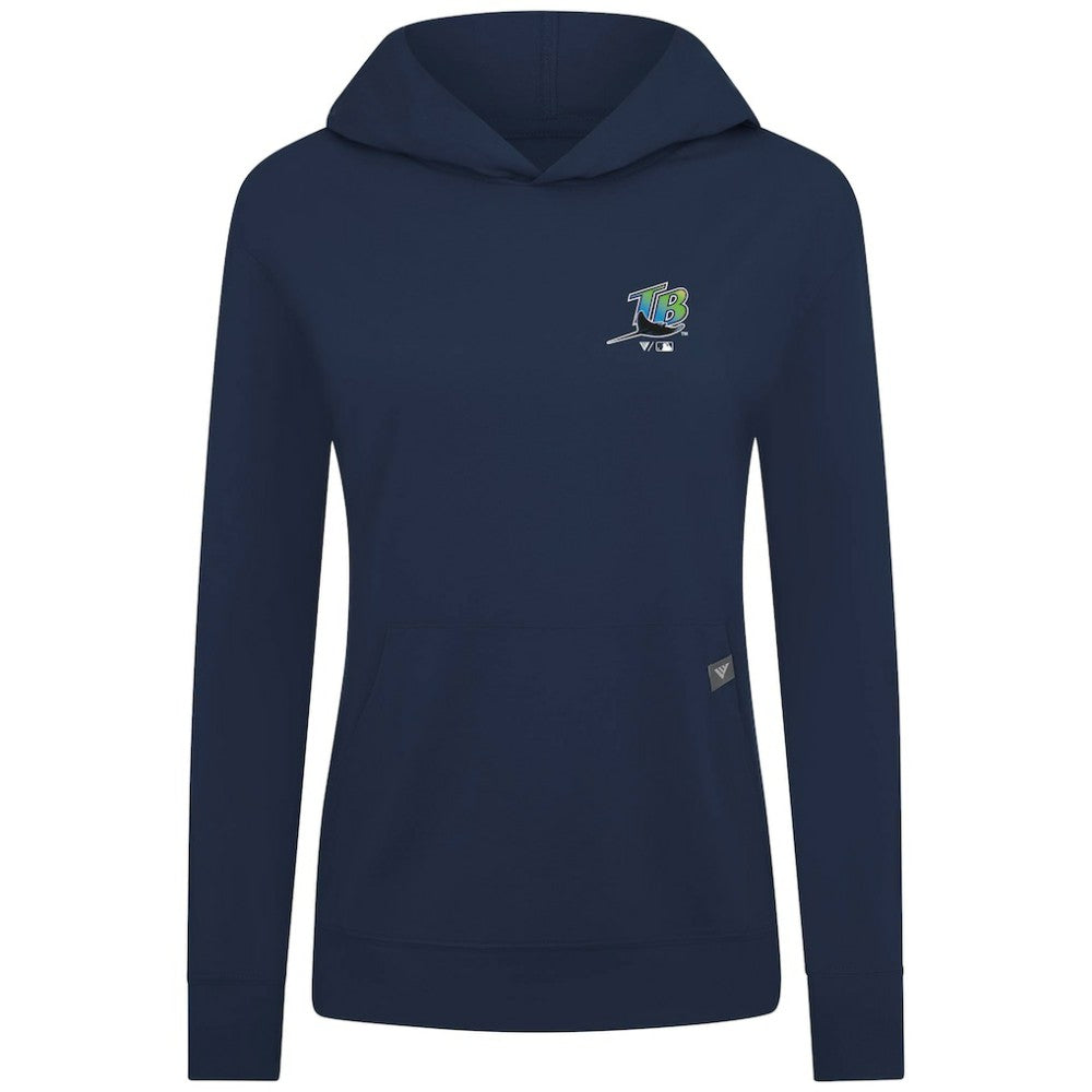 Tampa Bay Rays Levelwear Women's Cooperstown Collection Relay Core Logo Pullover Hoodie Sale