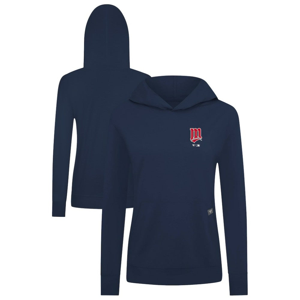 Minnesota Twins Levelwear Women's Cooperstown Collection Relay Core Logo Pullover Hoodie Outlet
