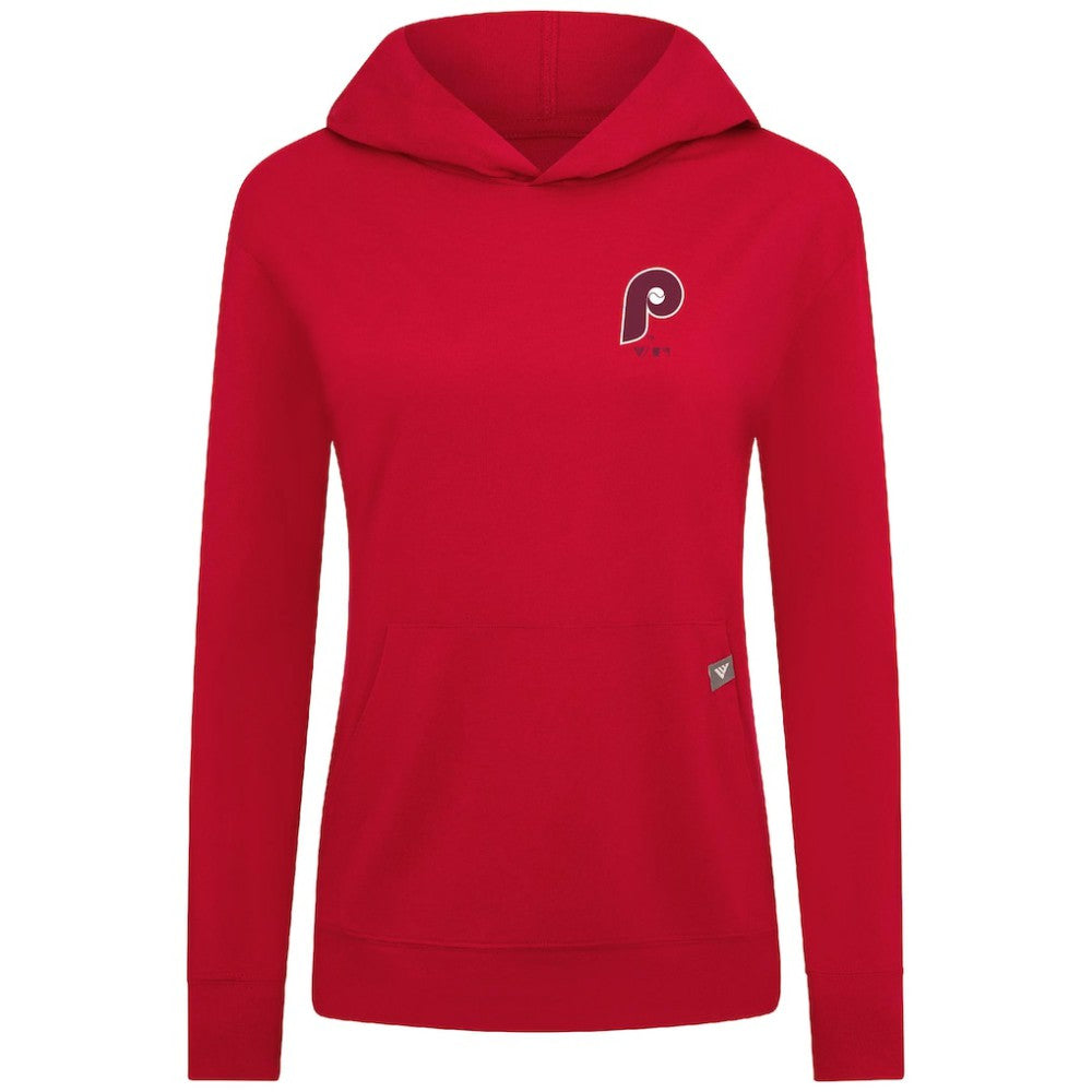 Philadelphia Phillies Levelwear Women's Cooperstown Collection Relay Core Logo Pullover Hoodie Outlet