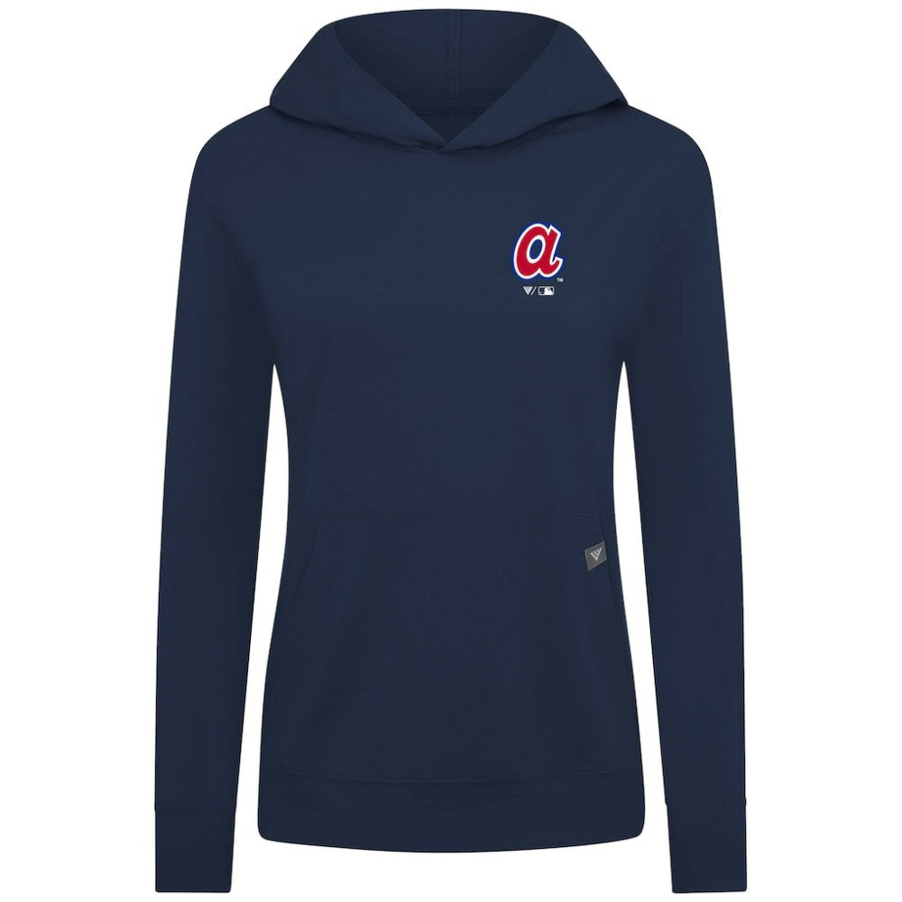 Atlanta Braves Levelwear Women's Cooperstown Collection Relay Core Logo Pullover Hoodie for sale