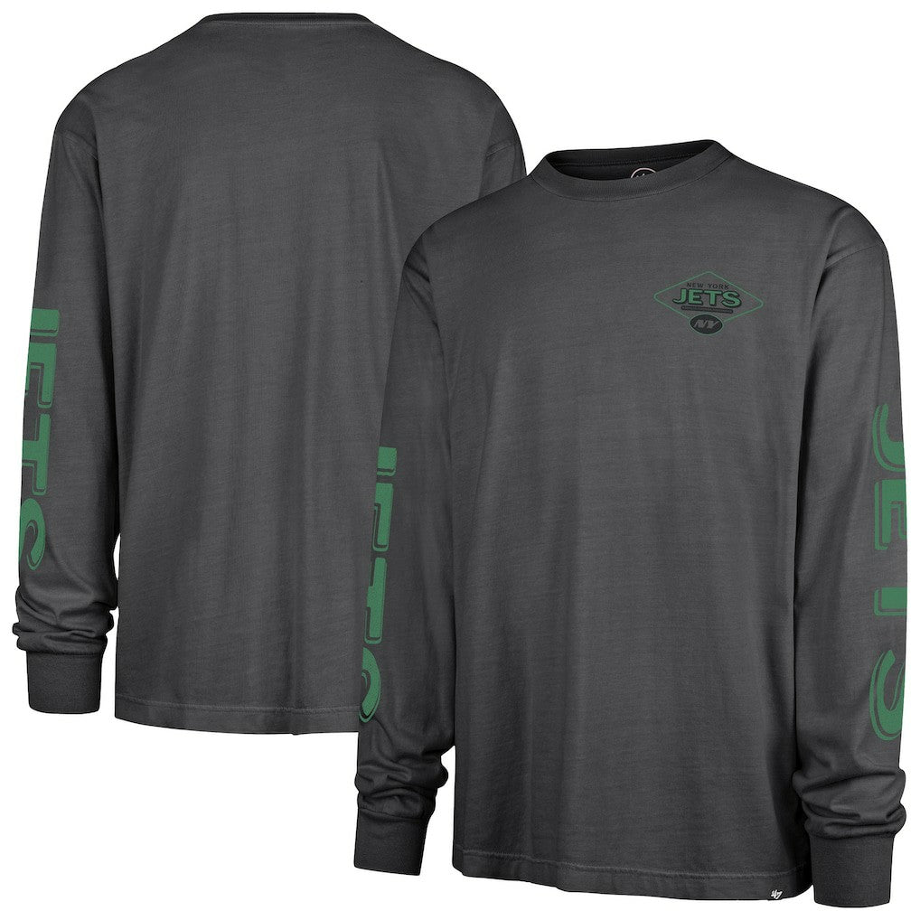 New York Jets '47 Cairn Ravine Foundation Long Sleeve T-Shirt - Charcoal - 47 brand