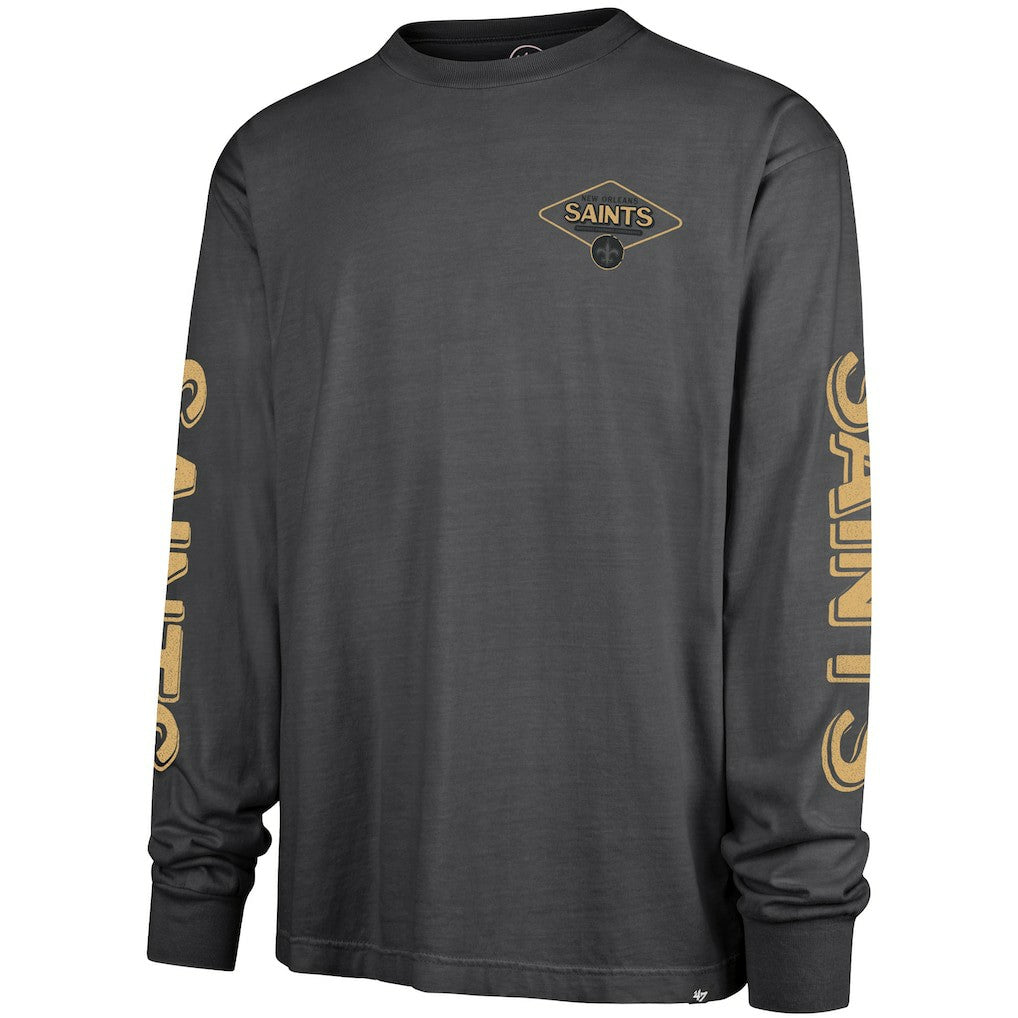 New Orleans Saints '47 Cairn Ravine Foundation Long Sleeve T-Shirt - Black - 47 brand