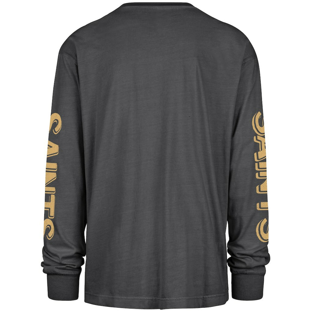 New Orleans Saints '47 Cairn Ravine Foundation Long Sleeve T-Shirt - Black - 47 brand