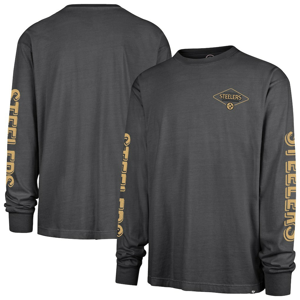 Pittsburgh Steelers '47 Cairn Ravine Foundation Long Sleeve T-Shirt - Black - 47 brand