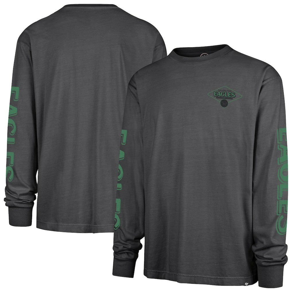 Philadelphia Eagles '47 Cairn Ravine Foundation Throwback Long Sleeve T-Shirt - Black - 47 brand