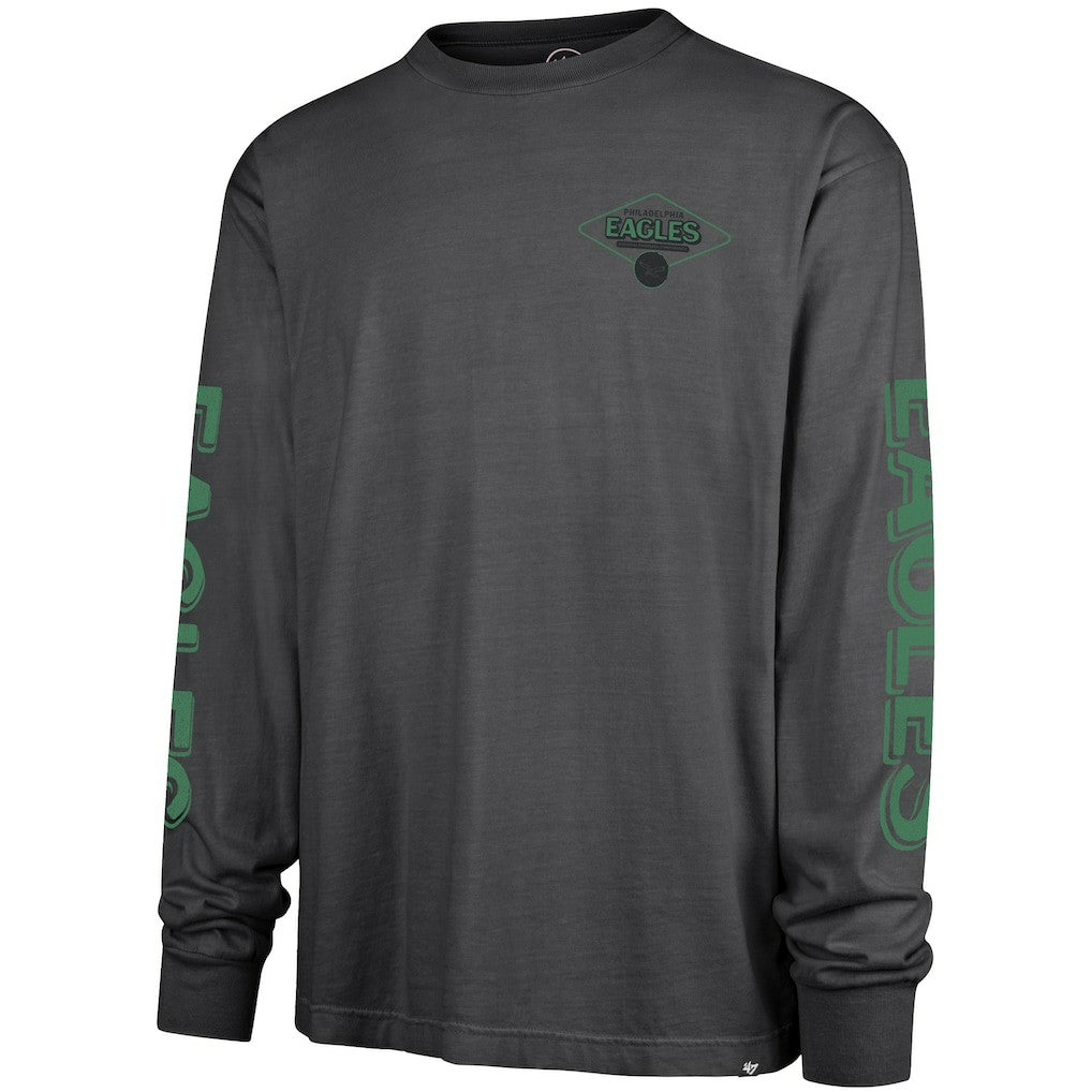 Philadelphia Eagles '47 Cairn Ravine Foundation Throwback Long Sleeve T-Shirt - Black - 47 brand