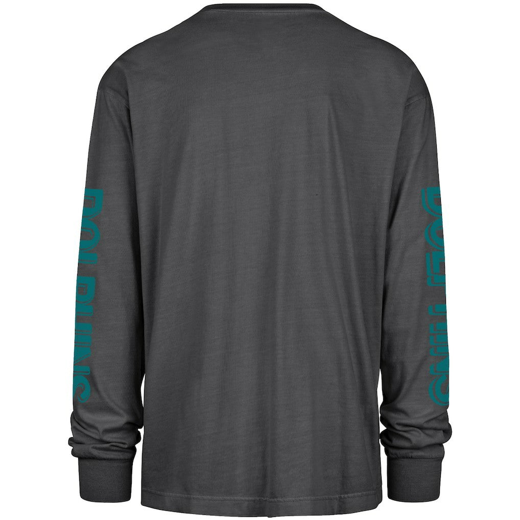 Miami Dolphins '47 Cairn Ravine Foundation Throwback Long Sleeve T-Shirt - Black - 47 brand
